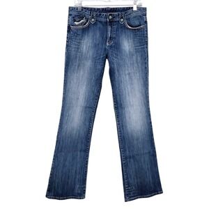 Armani Exchange AX Bootcut Jeans Size 10‎ Reg Mid-Rise Medium Wash Stretch Denim